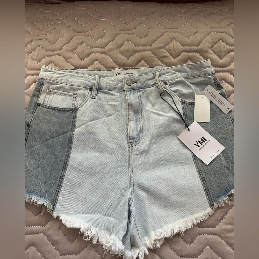 🆕YMI Color Block Jean Shorts